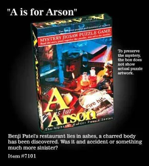 A is for Arson - 2 x 500pc TDC Mystery Jigsaw Puzzle