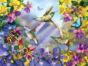 Butterflies &amp; Hummingbirds - 300pc Large Format Jigsaw Puzzle By Sunsout