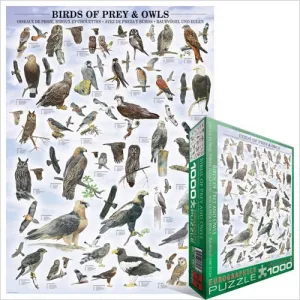 Birds of Prey &amp; Owls - 1000pc Jigsaw Puzzle by Eurographics