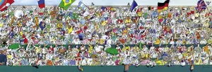 Blachon: Sports Fans - 1000pc Panoramic Jigsaw Puzzle By Heye