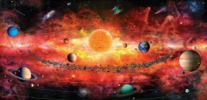 The Solar System Puzzle - 500pc Jigsaw Puzzle by A Broader View