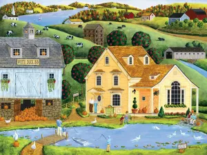 Town &amp; Country: White Duck Inn - 300pc EZ Grip Jigsaw Puzzle by Masterpieces