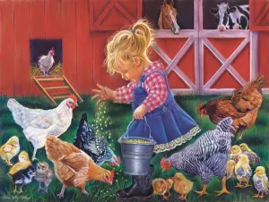 Little Farm Girl - 500pc Jigsaw Puzzle by Sunsout