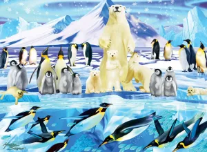 Penguin Plunge - 100pc Jigsaw Puzzle by White Mountain