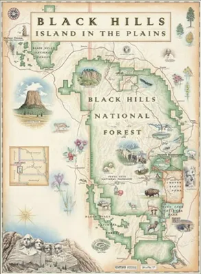 Xplorer Maps: Black Hills Map - 1000pc Jigsaw Puzzle by Masterpieces