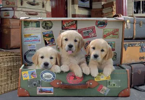 Puppies in the Luggage - 500pc Jigsaw Puzzle by Educa