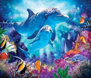 Dolphin Family - 200pc Jigsaw Puzzle By Sunsout