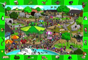 A Day in the Zoo - 100pc Jigsaw Puzzle by Eurographics