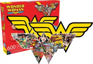 Wonder Woman Logo - 600pc Double-sided Shaped Jigsaw Puzzle by Aquarius