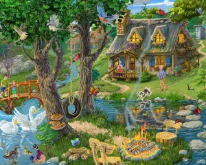 Lakeside Cottage - 1000pc Jigsaw Puzzle by Vermont Christmas Company