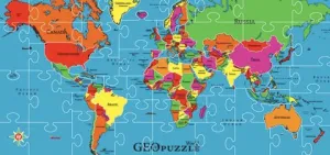 World - 68pc Geographical Puzzle by GEO Puzzle