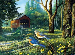 Sleepy Hollow Blue Birds - 1000pc Jigsaw Puzzle By Sunsout