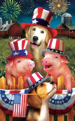 Fourth on the Farm - 300pc Large Format Jigsaw Puzzle By Sunsout