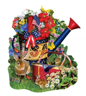 Summer Watering Can - 1000pc Shaped Jigsaw Puzzle By Sunsout
