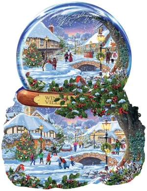Winter Village - 1000pc Shaped Jigsaw Puzzle By Sunsout