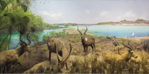 Upper Nile River Diorama - 1000pc Jigsaw Puzzle by Pomegranate