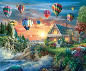 Balloons Over Sunset - 1000pc Jigsaw Puzzle By Sunsout