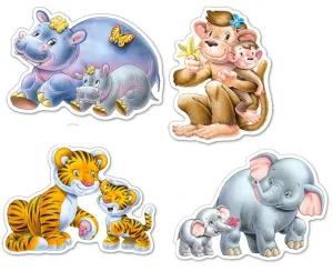 Jungle Babies - 4,5,6,7pc Jigsaw Puzzle By Castorland