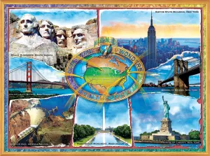 The 7 Manmade Wonders of the U.S.A. - 1000pc Jigsaw Puzzle By Sunsout