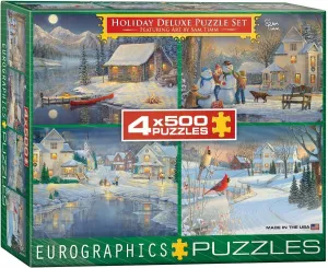 Sam Timm: Holiday Deluxe Puzzle Set - 500pc Jigsaw Puzzle by Eurographics