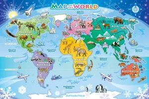 World Map - 35pc Tray Puzzle by Cobble Hill