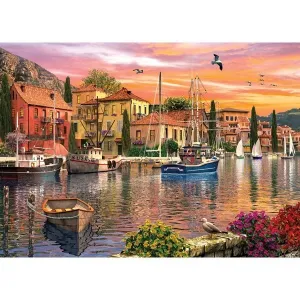 Sunsets: Sunset Harbour - 1000pc Jigsaw Puzzle by Holdson