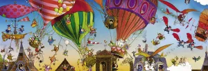 Loup: Ballooning - 1000pc Panoramic Jigsaw Puzzle By Heye