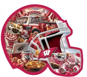 Wisconsin Helmet - 500pc Shaped Jigsaw Puzzle by Masterpieces