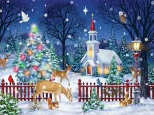Peaceful Night - 550pc Jigsaw Puzzle by Vermont Christmas Company