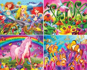 Glow In The Dark - 100pc 4-Pack Jigsaw Puzzle by Masterpieces