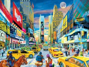 Times Square Intersection - 300pc Large Format Jigsaw Puzzle by Sunsout