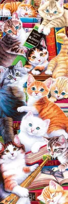 Smitten Kittens - 500pc Panoramic Jigsaw Puzzle by Masterpieces