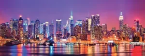 Manhattan Lights - 1000pc Panoramic Jigsaw Puzzle by Ravensburger