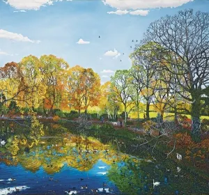 Haworth: Autumn Reflections - 1000pc Jigsaw Puzzle by Pomegranate