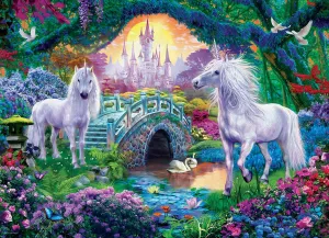 Unicorns in Fairy Land - 500pc Jigsaw Puzzle by Eurographics