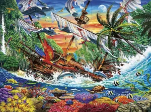 Marine Color: Shipwreck Reef - 1000pc Jigsaw Puzzle by Buffalo Games