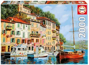 Guido Borelli: La Barca Rossa Alla Calata - 2000pc Jigsaw Puzzle By Educa