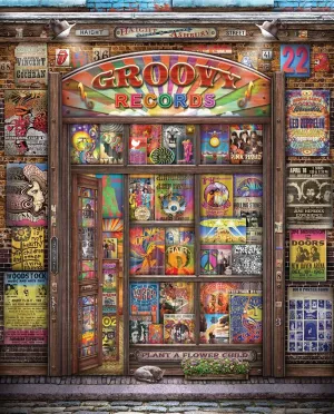 Groovy Records - 1000pc Jigsaw Puzzle By Springbok
