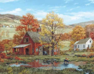 Friends in Autumn - 1000pc Jigsaw Puzzle by White Mountain