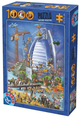 Building the Burj Al Arab - 1000pc Jigsaw Puzzle by D-Toys
