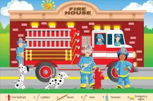Fire Fighters - 24pc Floor Jigsaw Puzzle By White Mountain