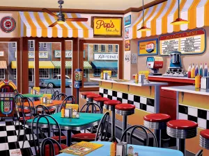 Pop's Soda Fountain - 750pc Jigsaw Puzzle by Masterpieces