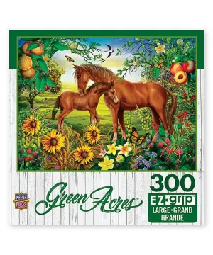 Green Acres: Neighs &amp; Nuzzles - 300pc EzGrip Jigsaw Puzzle by Masterpieces