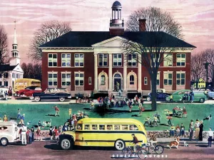 School House - 1000pc Jigsaw Puzzle by New York Puzzle Company