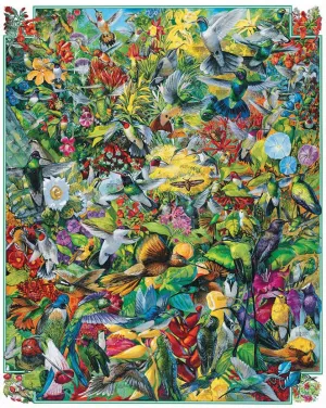 Hummingbirds - 1000pc Jigsaw Puzzle by White Mountain