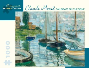 Monet: Sailboats on the Seine - 1000pc Jigsaw Puzzle by Pomegranate