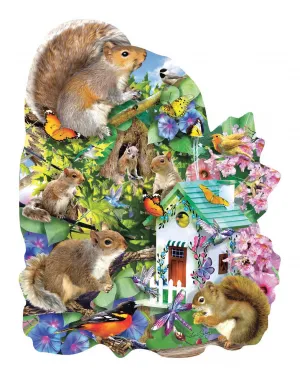 Something Squirrelly - 1000pc Shaped Jigsaw Puzzle By Sunsout