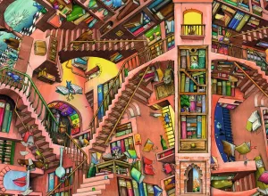 The Ludicrous Library - 500pc Jigsaw Puzzle by Ravensburger