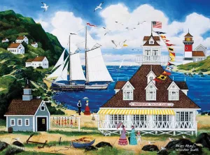 Jane Wooster Scott: Ships Ahoy - 1000pc Jigsaw Puzzle by Ceaco