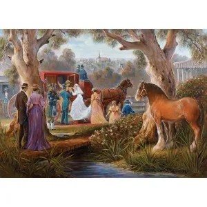 Redgum Ranges: Carriage Marriage - 1000pc Jigsaw Puzzle by Holdson